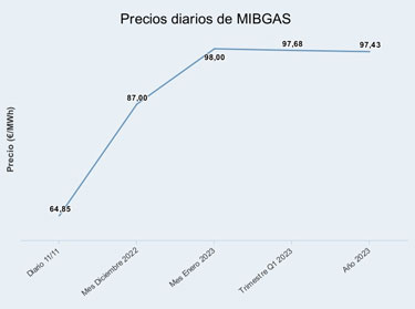 precio mibgas mediados noviembre