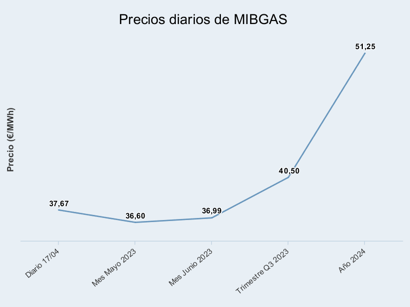 Precios diarios MIBGAS