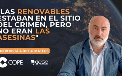 Entrevista a Diego Mateos en la COPE: «Las renovables estaban en el sitio del crimen, pero no eran las asesinas»